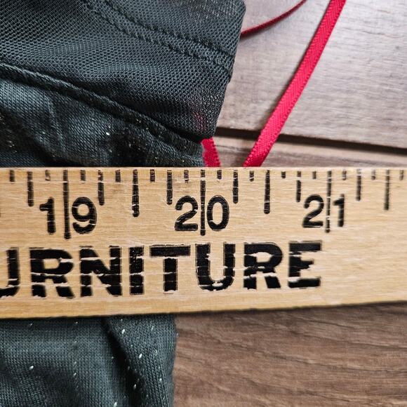 New Jennifer Lopez Metallic Green Women's Top Ruched Mesh Sleeve Large Tee - Picture 15 of 16